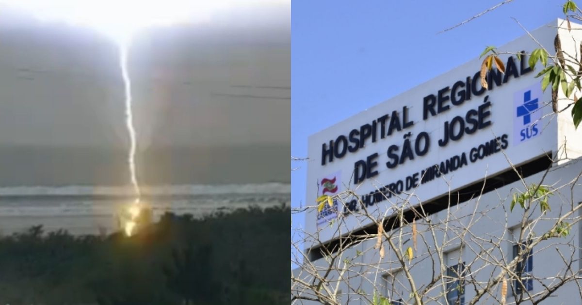 Morre turista atingida por raio enquanto caminhava na faixa de areia durante tempestade em praia de SC