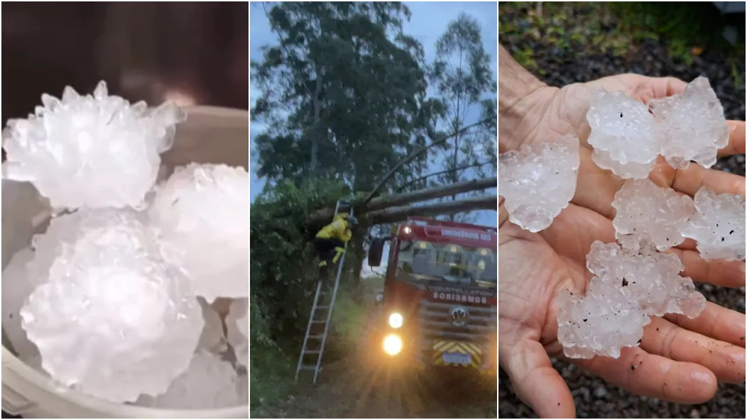 Granizo e vendaval causam estragos em SC; estado segue em alerta