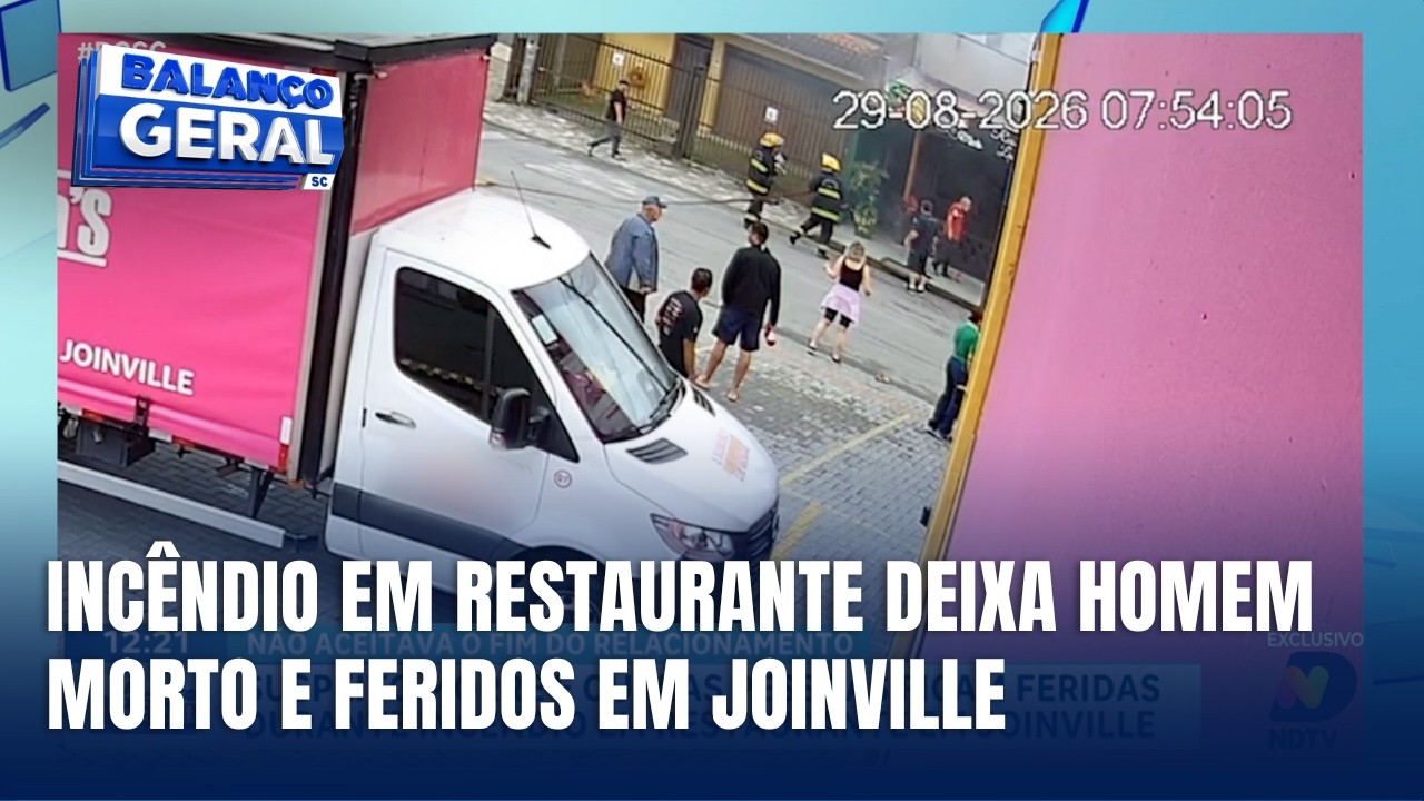 Homem morre após incêndio em restaurante provocado por briga em Joinville