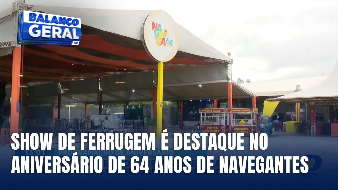Aniversário de Navegantes tem show de Ferrugem e atrações para família