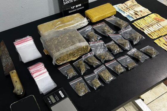 Denúncias levam PM a ponto de tráfico com mais de 1,5 kg de drogas no Monte Alegre