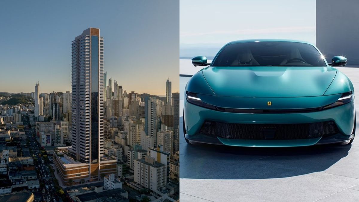 Apartamento ou Ferrari? Quantos milhões custa morar em prédio de SC assinado pelo estúdio que criou modelos icônicos da marca italiana