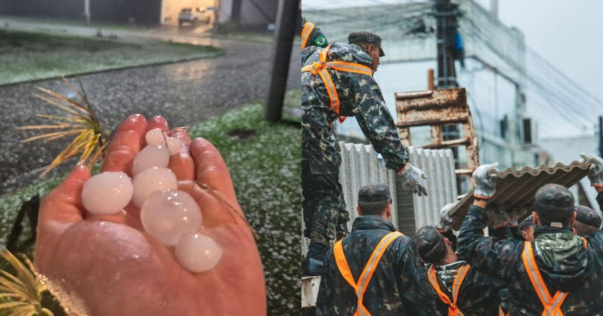 Com 6 mil pessoas afetadas pela chuva de granizo, município de SC convoca Exército e mobiliza doações