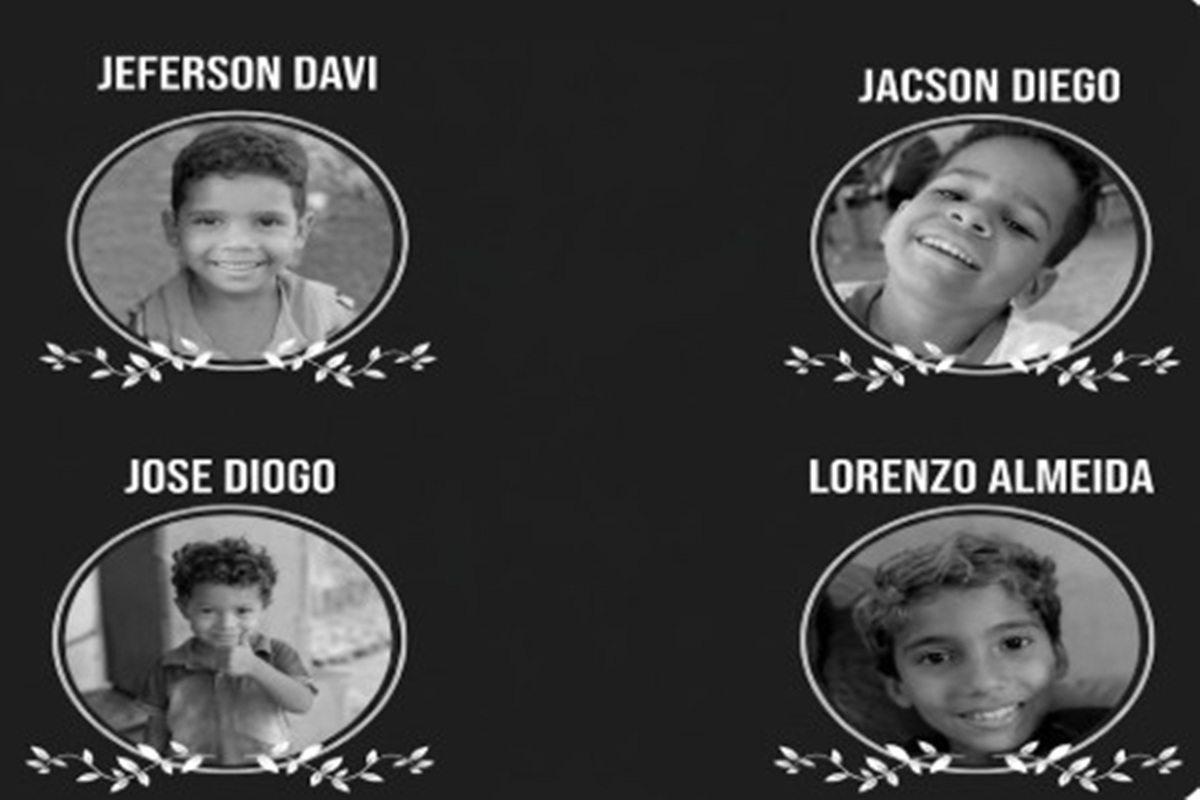 Quatro crianças da mesma família morrem enquanto brincavam em açude