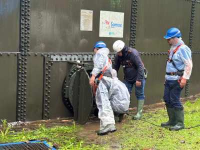 Samae inicia limpeza do reservatório R5, no Centro de Brusque
