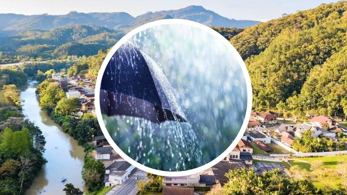 Forte chuva faz cidade de SC dispensar alunos e cancelar aulas