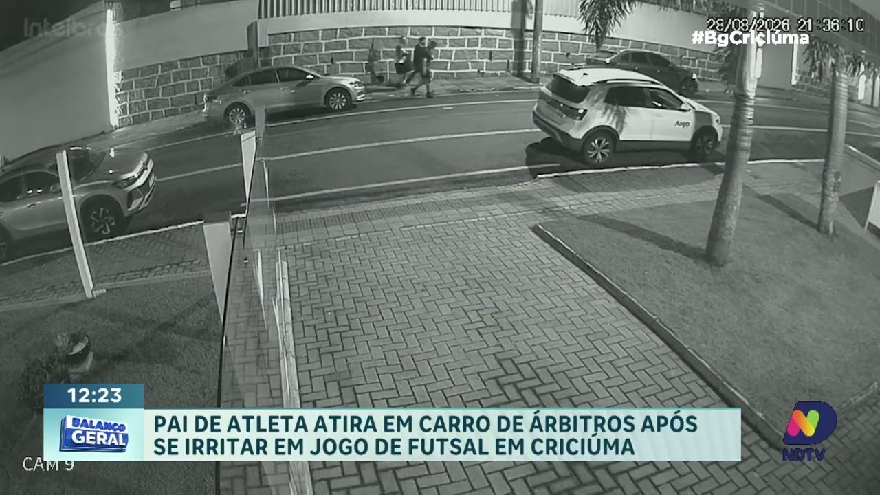 Árbitros de futsal são alvo de tiros após partida em Criciúma
