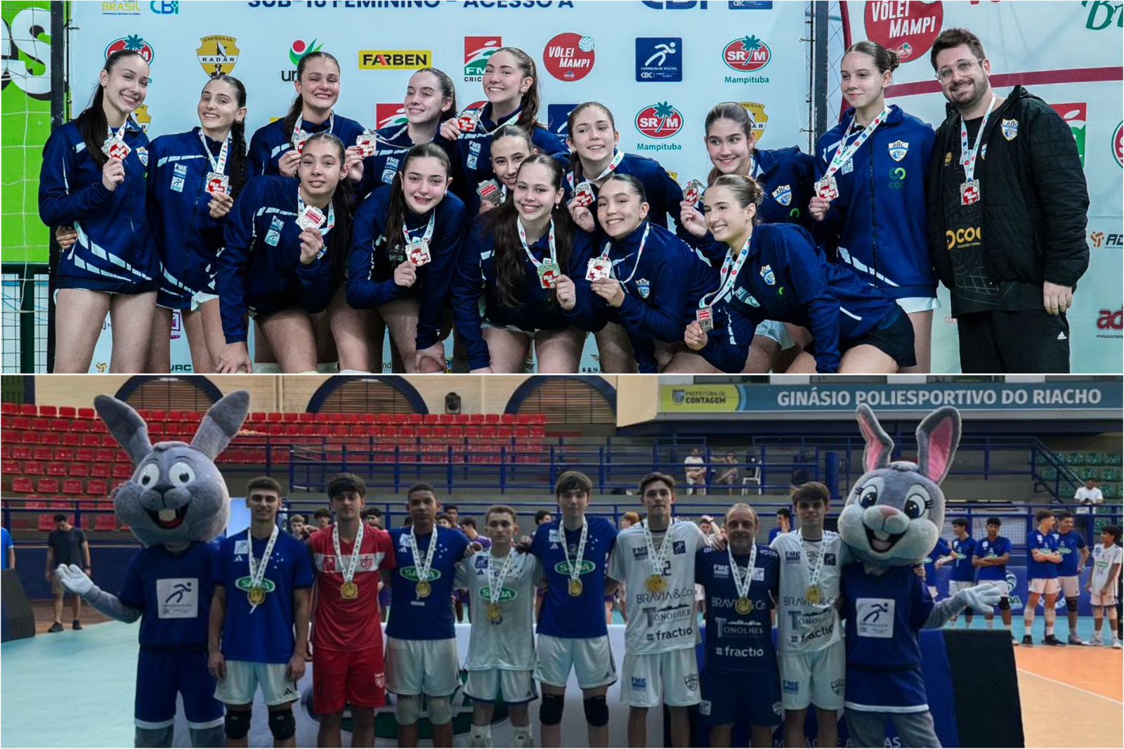 Equipes de BC conquistam título e vice no Circuito Brasileiro Interclubes de Voleibol Sub-16