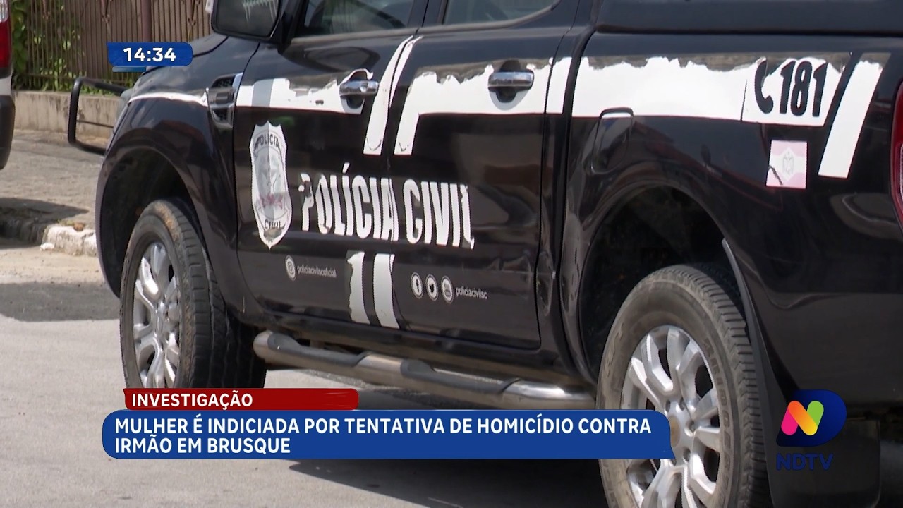 Mulher é indiciada por tentativa de homicídio contra irmão em Brusque