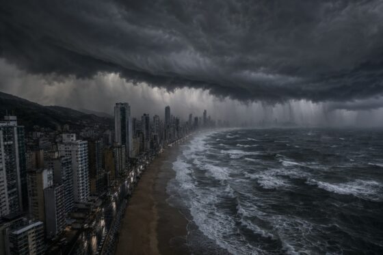 BC registra 57 mm de chuva e ciclone extratropical mantém risco de temporais nesta segunda