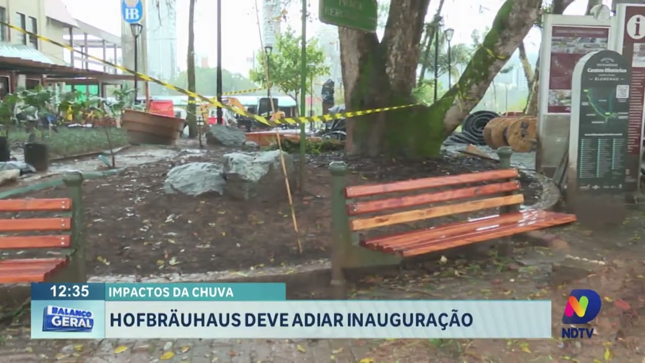 Impactos da chuva: Cervejaria Hofbräuhaus tem inauguração adiada