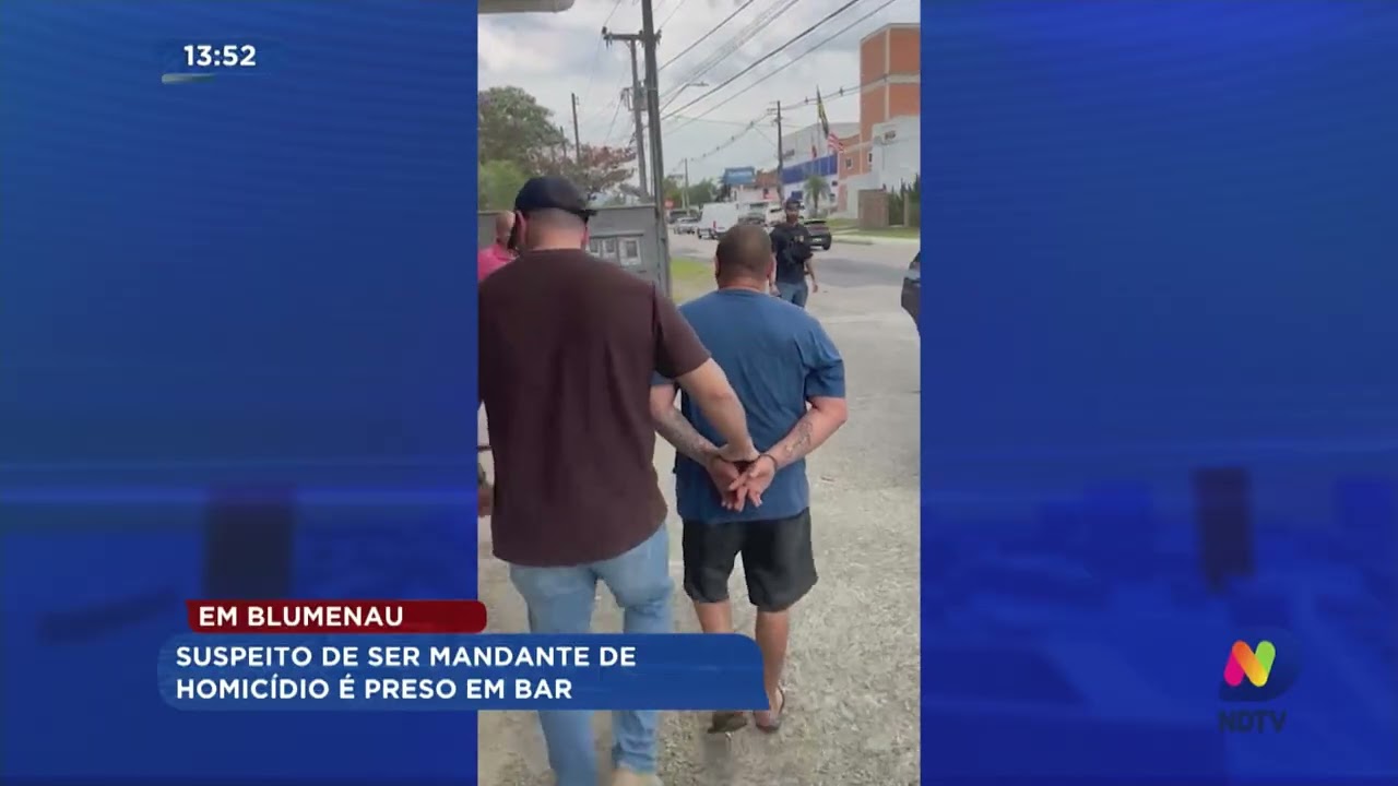 Em Blumenau: suspeito de ser mandante de homicídio é preso em bar