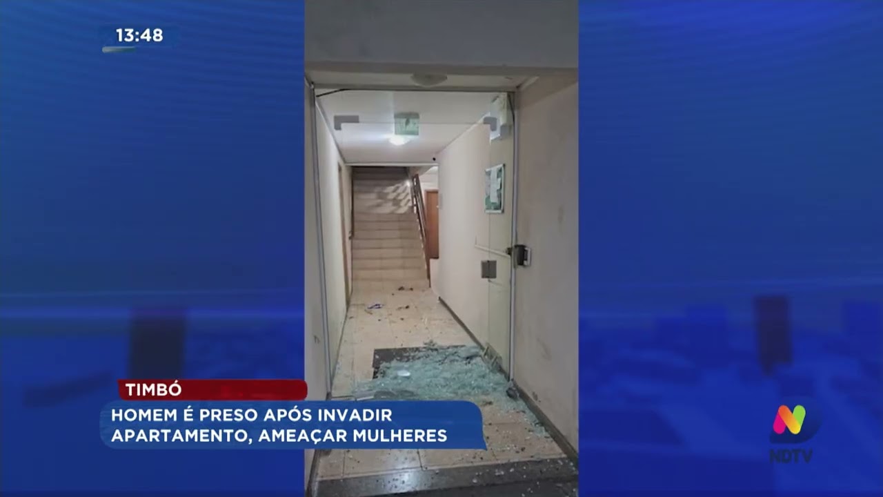 Timbó: homem é preso após invadir apartamento e ameaçar mulheres
