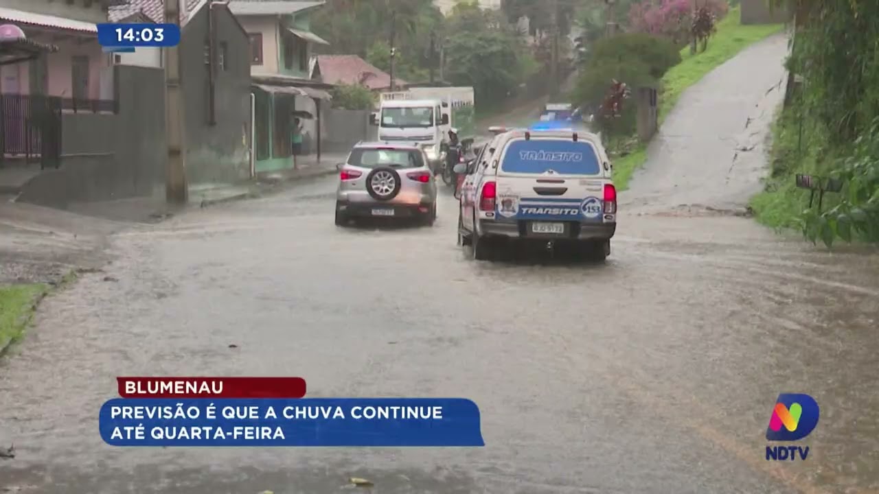 Blumenau: Defesa Civil registra ocorrências por causa da chuva