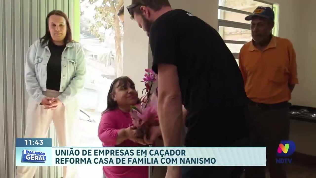 Empresas se unem para adaptar casa de moradores com nanismo em Caçador
