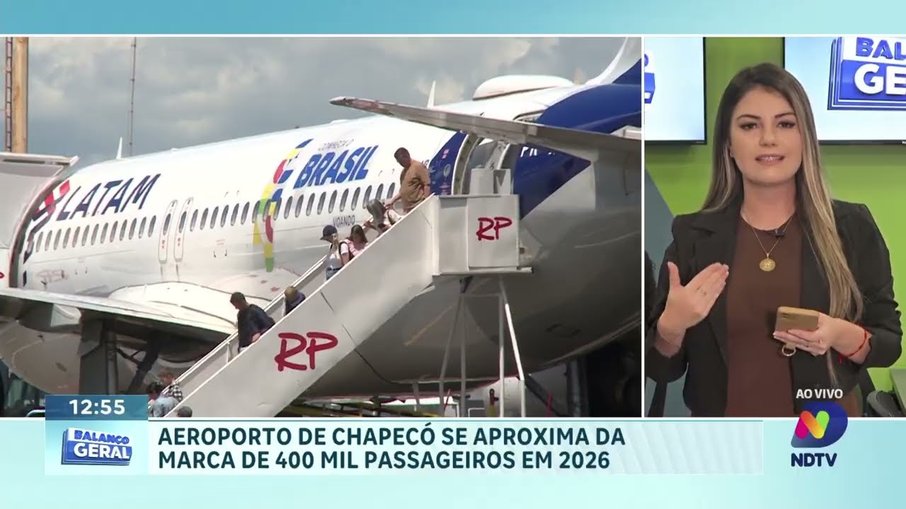 Aeroporto de Chapecó cresce 10,7% e se aproxima de 400 mil passageiros