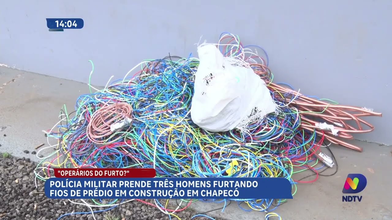 Furto de fios em obra causa prejuízo de mais de R$ 100 mil em Chapecó
