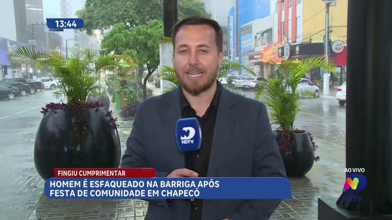 Suspeito finge cumprimentar homem e o esfaqueia em Chapecó