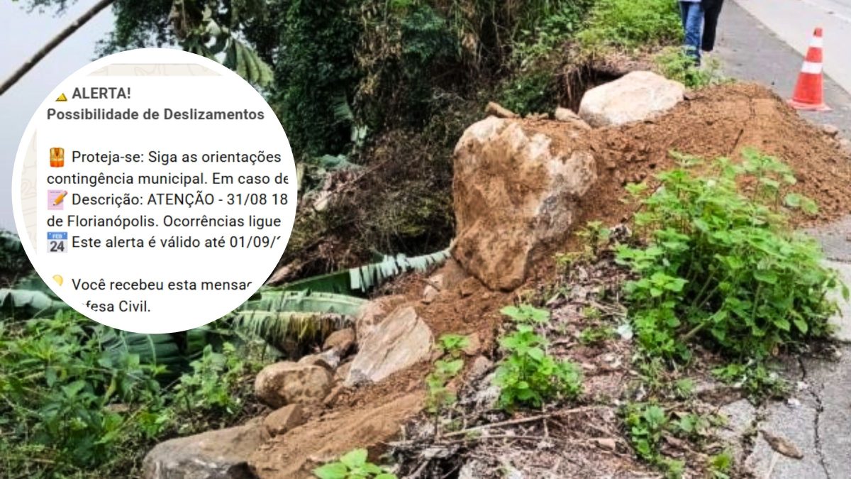 Florianópolis entra em alerta para deslizamentos após sequência de chuvas intensas