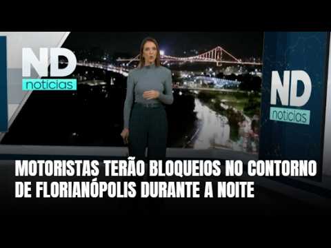 Motoristas devem ficar atentos a bloqueios no Contorno de Florianópolis