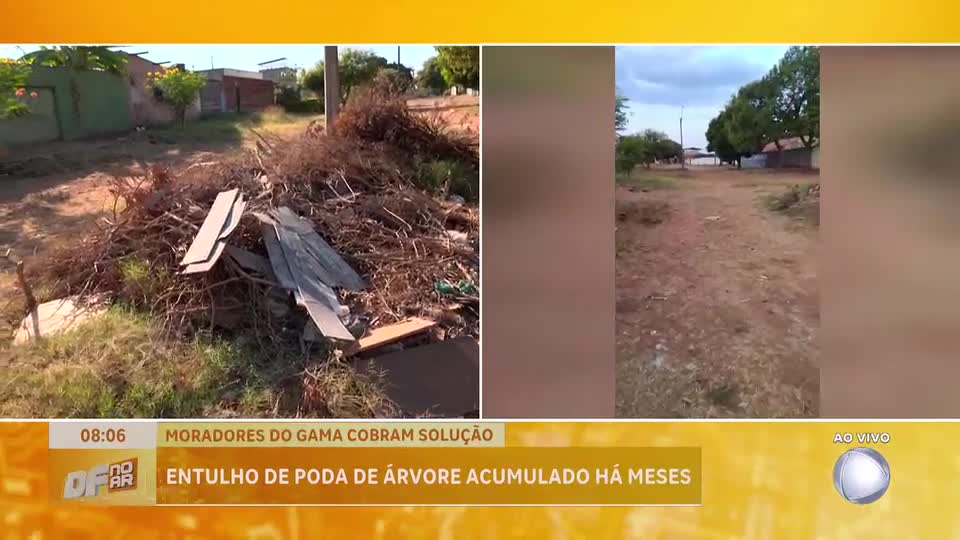 Moradores do Gama (DF) pedem ajuda para remoção de entulho acumulado