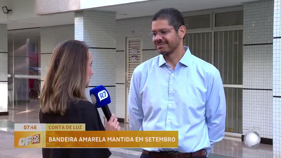 Bandeira tarifária amarela é mantida em setembro; entenda o que muda no orçamento