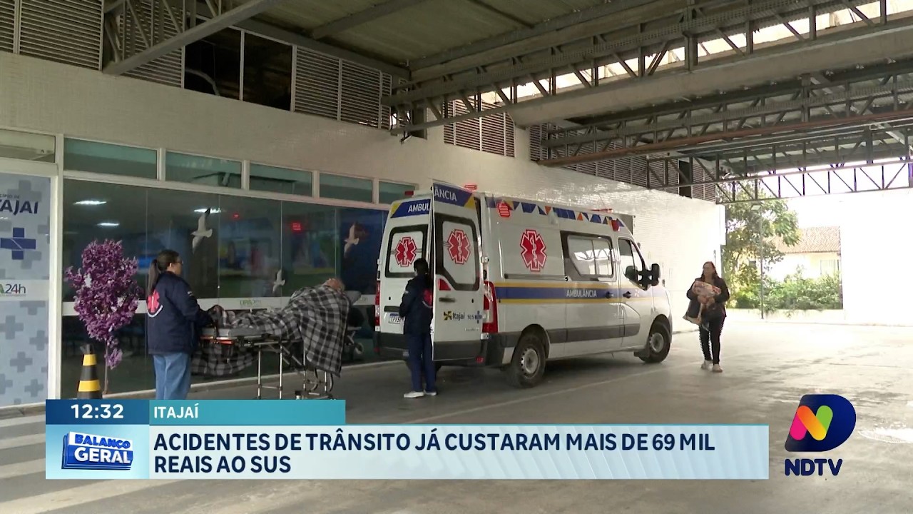 Acidentes de trânsito já custaram mais de R$ 69 mil ao SUS em Itajaí