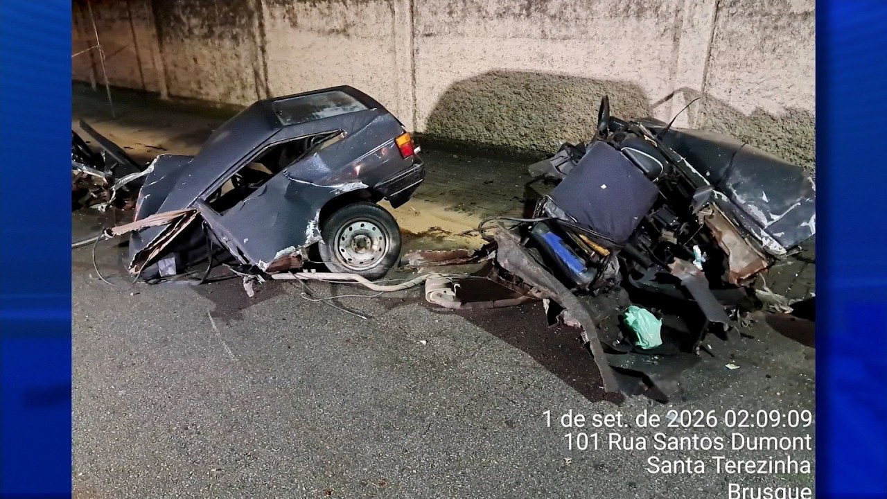 Grave acidente em Brusque deixa uma pessoa morta e outra ferida
