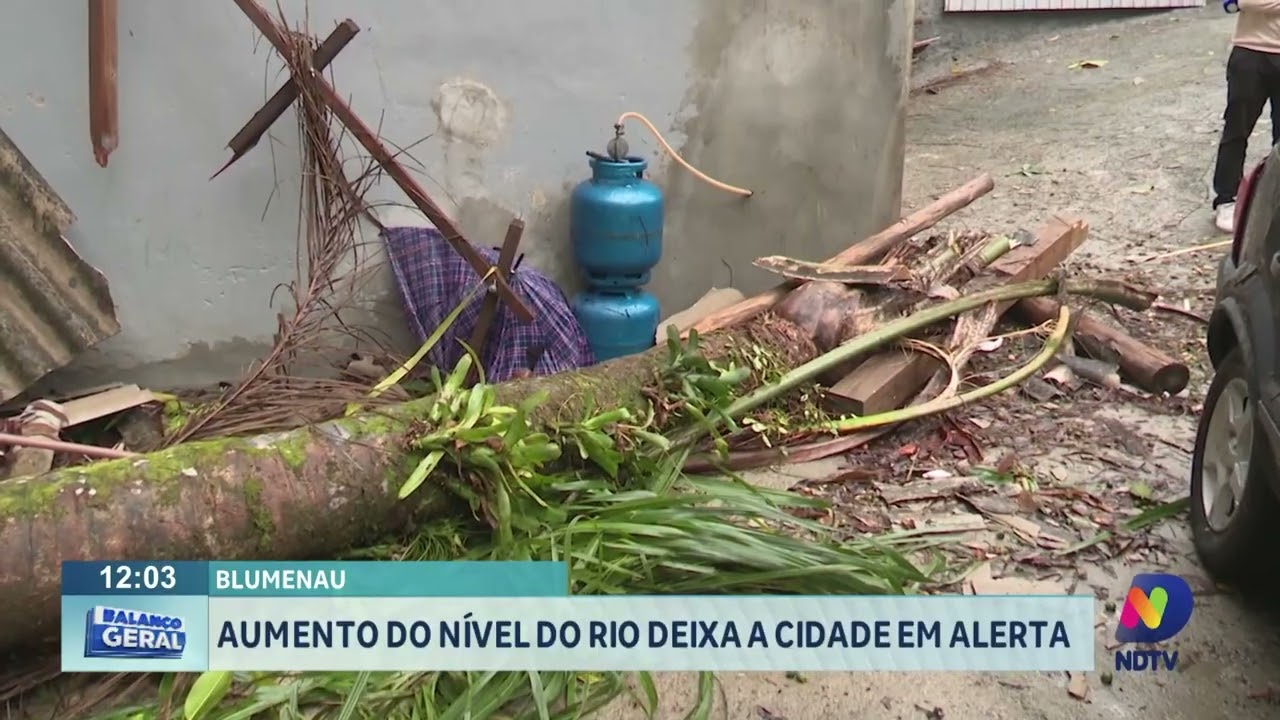 Blumenau: aumento do nível do rio deixa a cidade em alerta