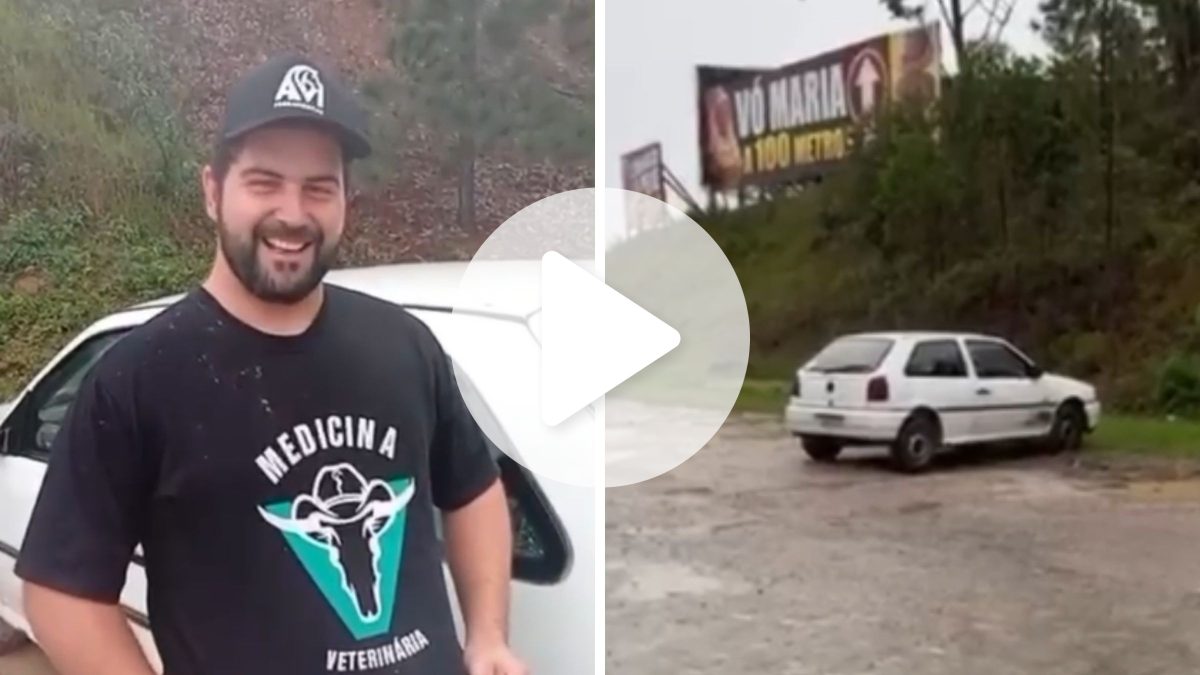 Veterinário para para tomar café em posto de SC e encontra carro furtado de funcionário: ‘ficaram fazendo uma farra’