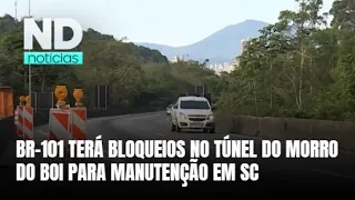 Manutenção provoca bloqueios no Túnel do Morro do Boi, na BR-101