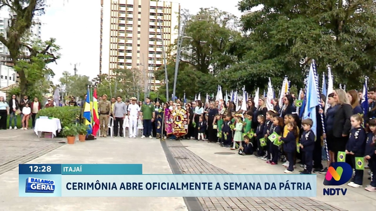 Cerimônia em Itajaí abre oficialmente a programação da Semana da Pátria