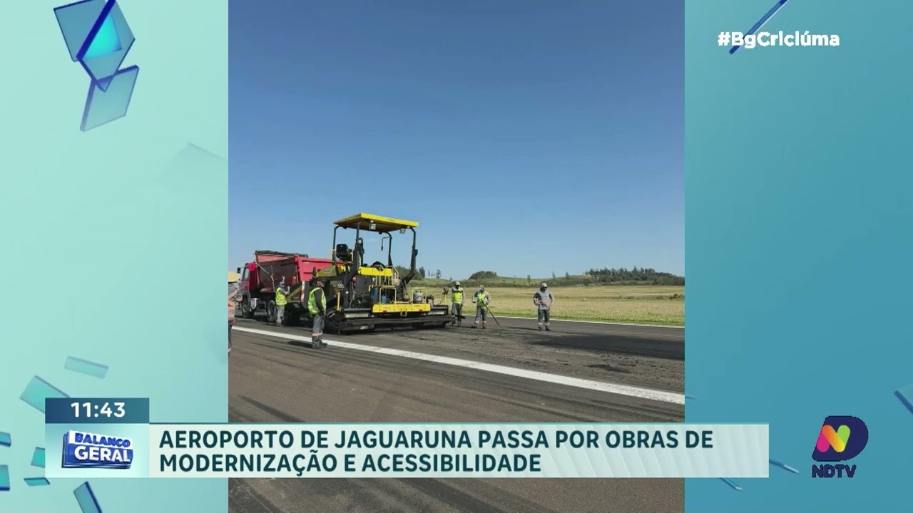 Aeroporto de Jaguaruna ganha obras e elevador panorâmico novo