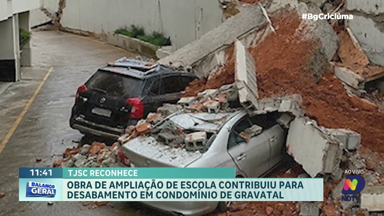 Obra em escola é apontada como causa de desabamento em Gravatal