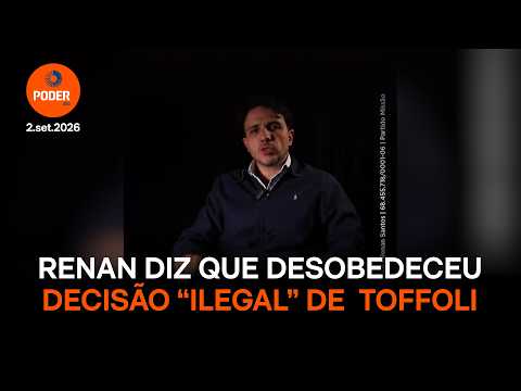 Renan Santos diz que desobedeceu decisão “ilegal” de Toffoli