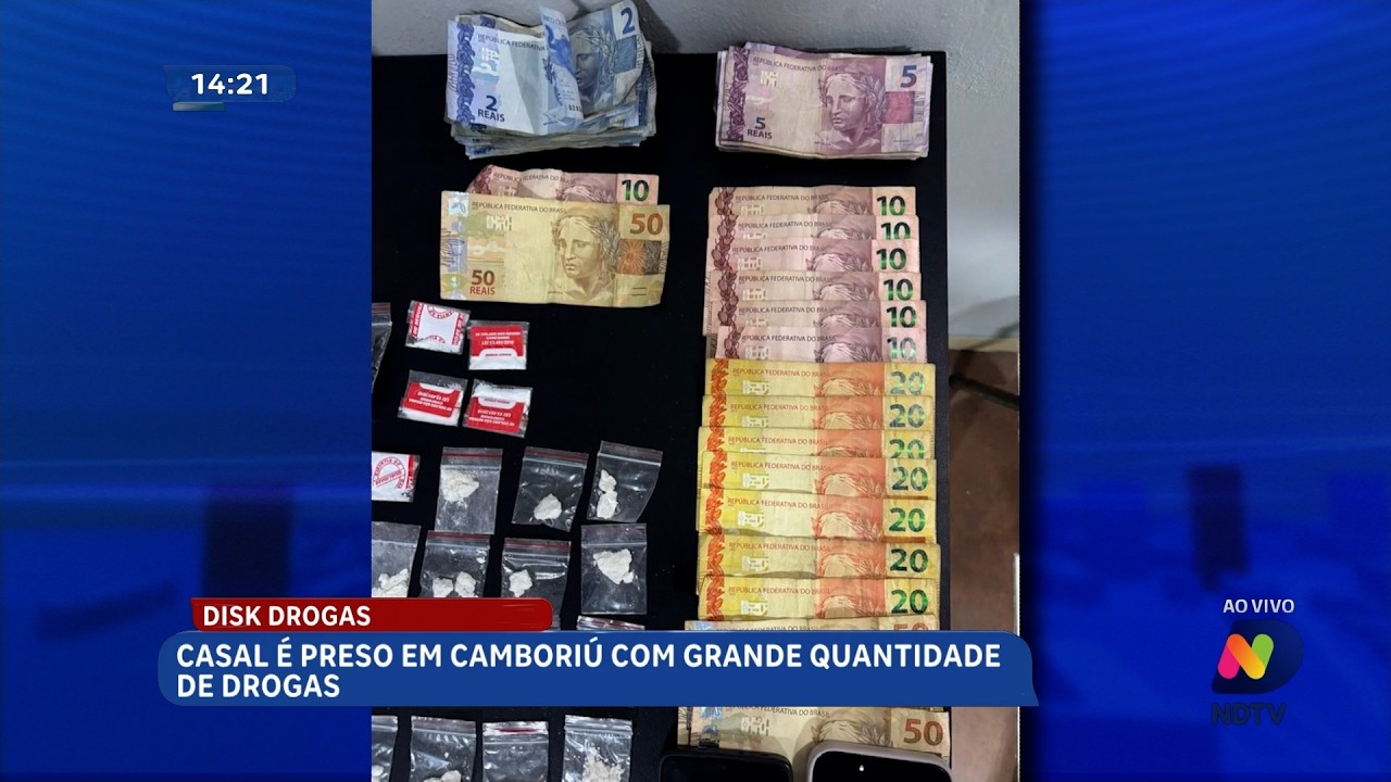Disk Drogas: casal é preso com grande quantidade de drogas em Camboriú