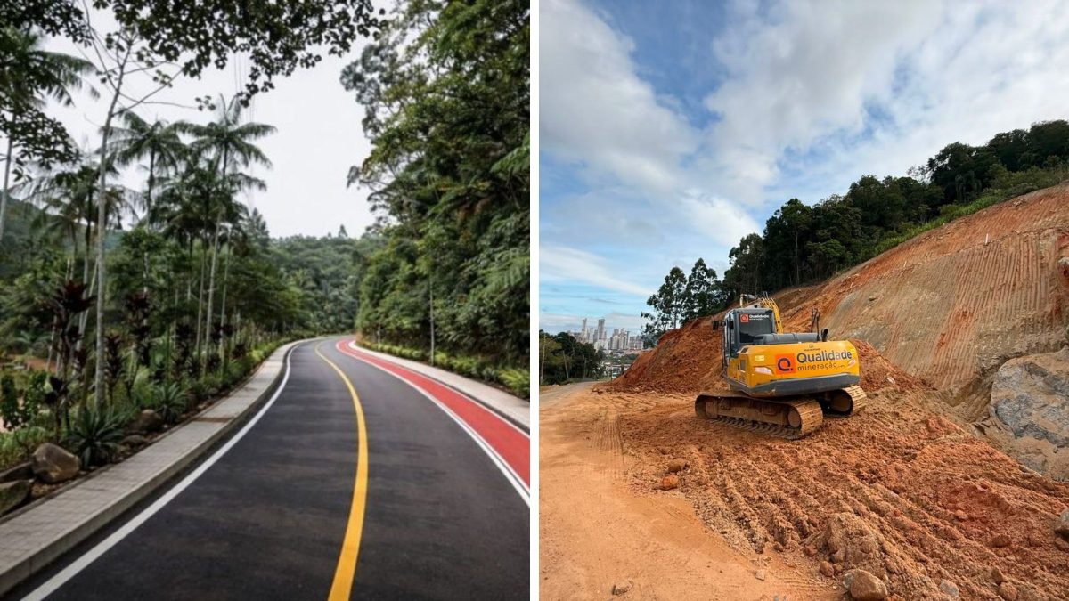 Estrada de barro que está sendo transformada em ‘rota de fuga’ da BR-101 para praia de SC será fechada para detonação de rochas