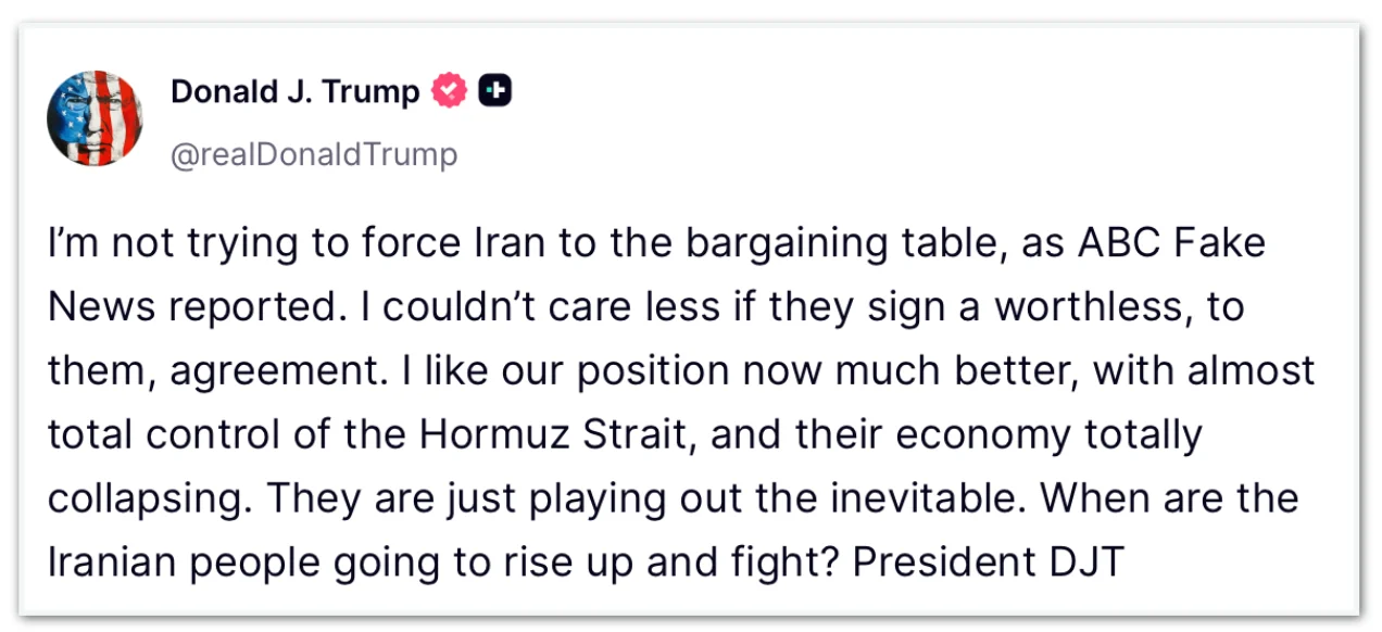 “Quando vão se levantar e lutar?”, questiona Trump sobre iranianos