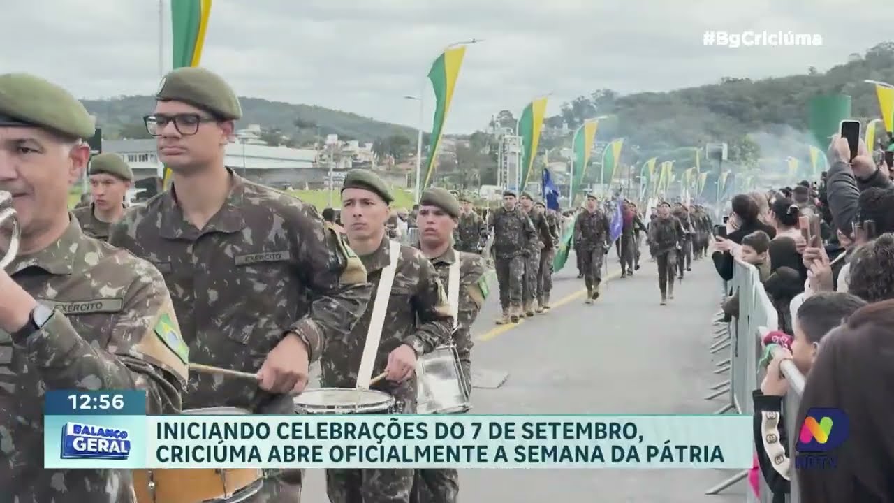 Semana da Pátria começa com troca da bandeira em Criciúma