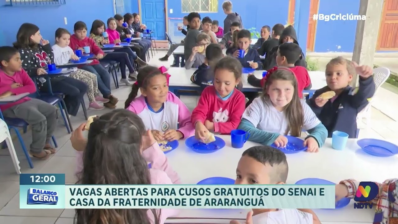 Senai e Casa da Fraternidade oferecem cursos gratuitos em Araranguá