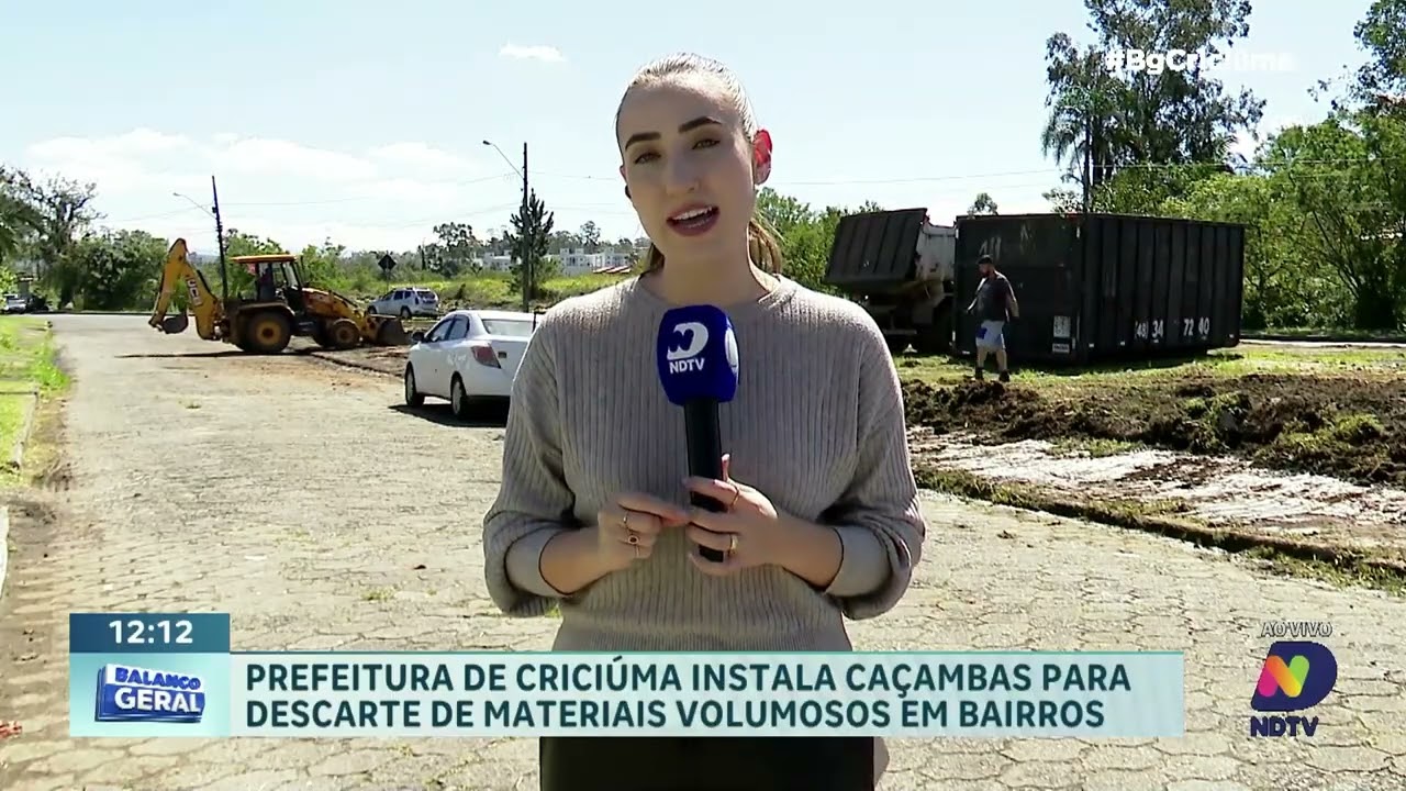 Criciúma disponibiliza caçambas comunitárias para descarte de resíduos volumosos