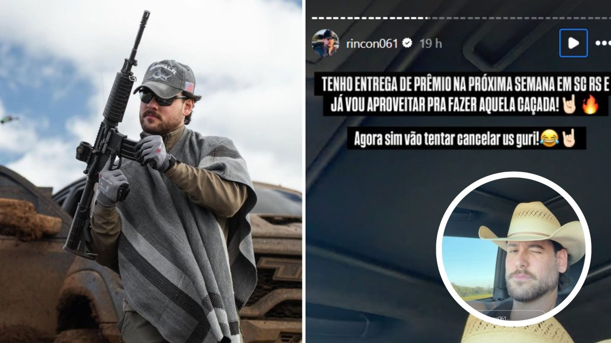 ‘Vão tentar cancelar os guri’: Influenciador anuncia viagem a SC para entregar prêmio valioso e diz que vai caçar javalis