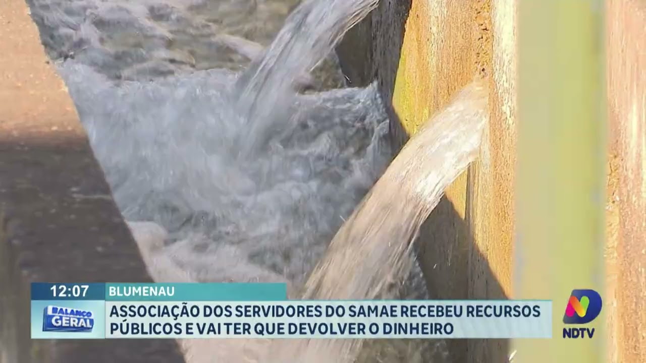 Blumenau: associação dos servidores do Samae recebeu recursos públicos e vai ter que devolver.
