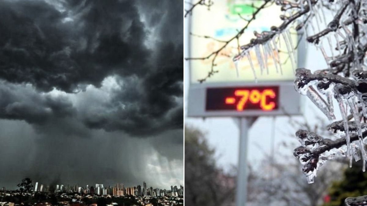 Frente fria traz 'chuvarada' para 7 estados nas próximas 24h; onda de frio abaixo de 0°C chega logo em seguida