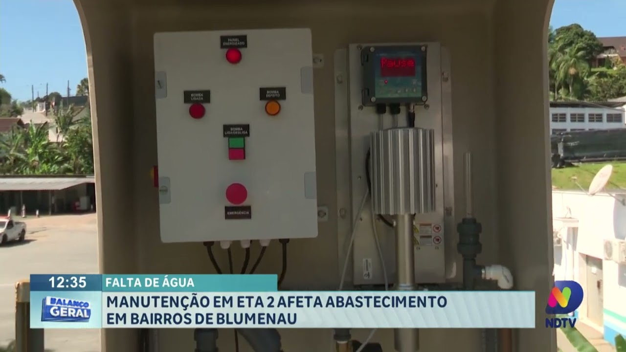 Falta de água: manutenção em ETA 2 afeta abastecimento em bairros de Blumenau