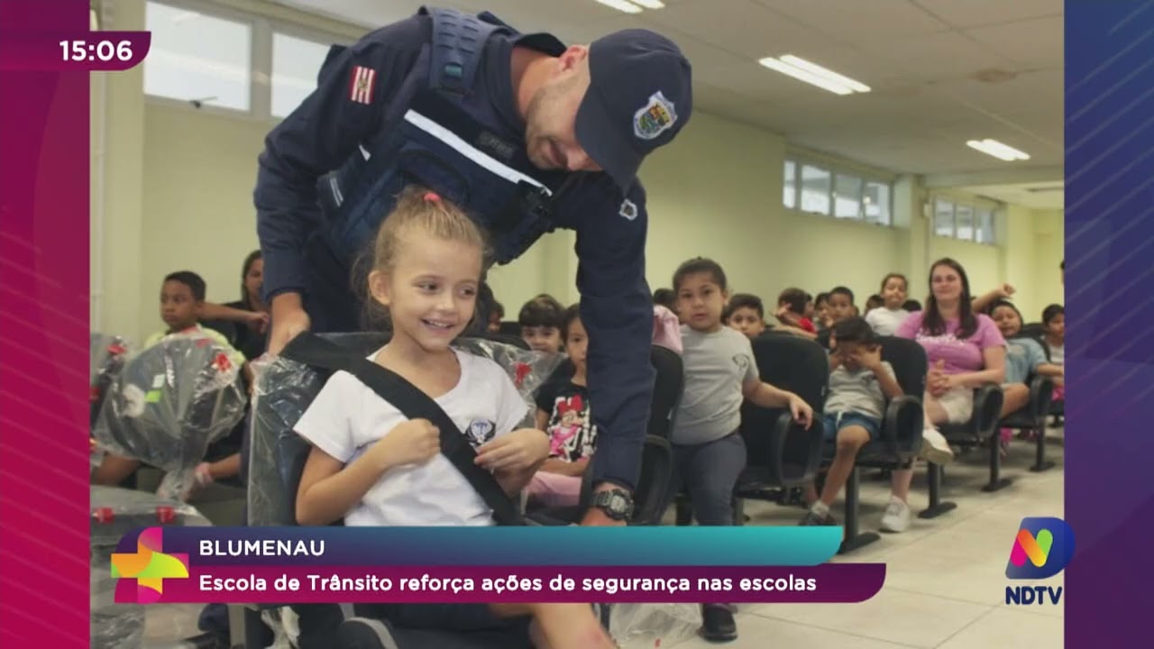 Blumenau: Escola de Trânsito reforça ações de segurança nas escolas