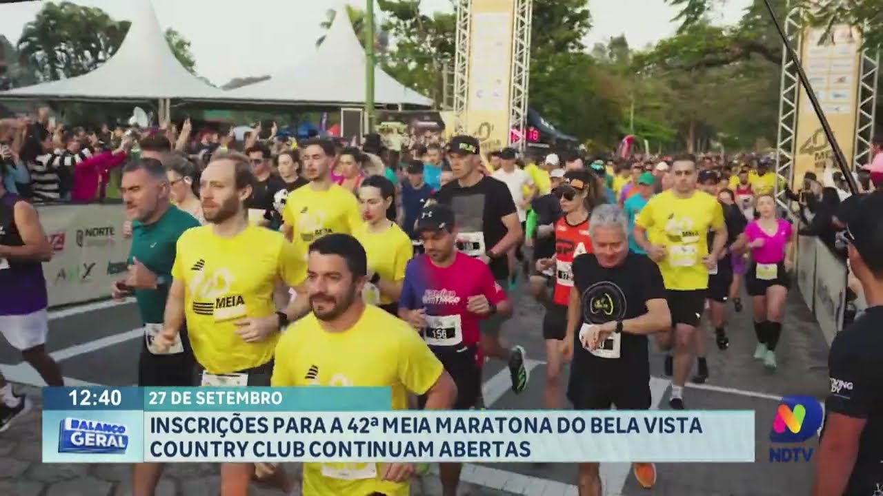 Inscrições para a 42° Meia Maratona do Bela Vista Country Club continuam abertas