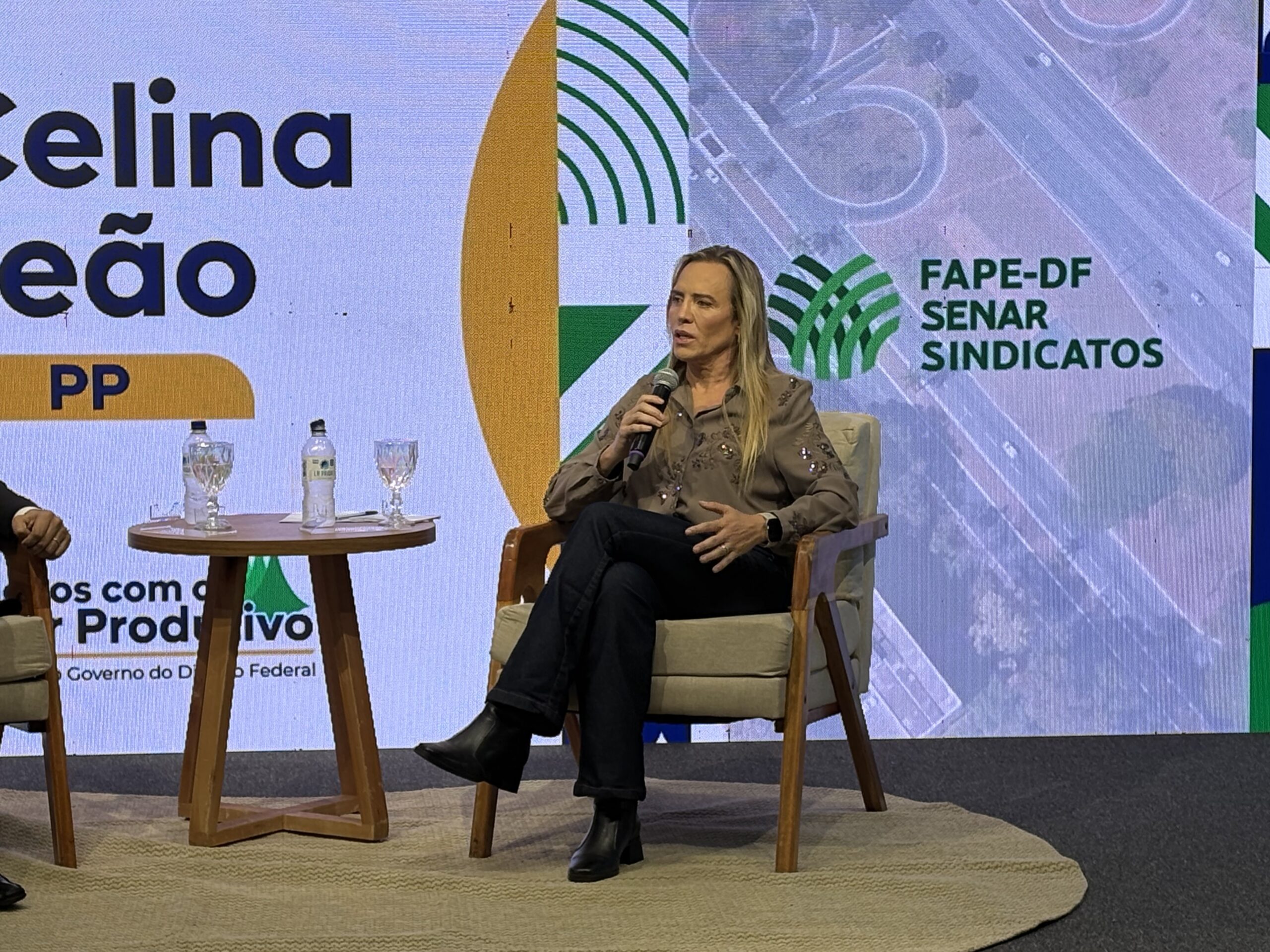 Em evento com empresários, Celina Leão destaca projeto do SCS e parcerias para a saúde no DF