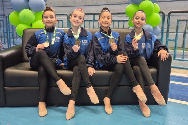 Ginástica rítmica de BC conquista cinco pódios no Regional Sul