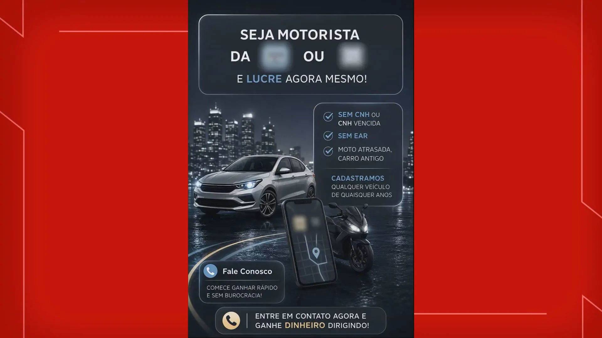 Motoristas sem CNH, banidos ou com ficha criminal usaram dados roubados no DF para dirigir por apps; articuladores foram presos